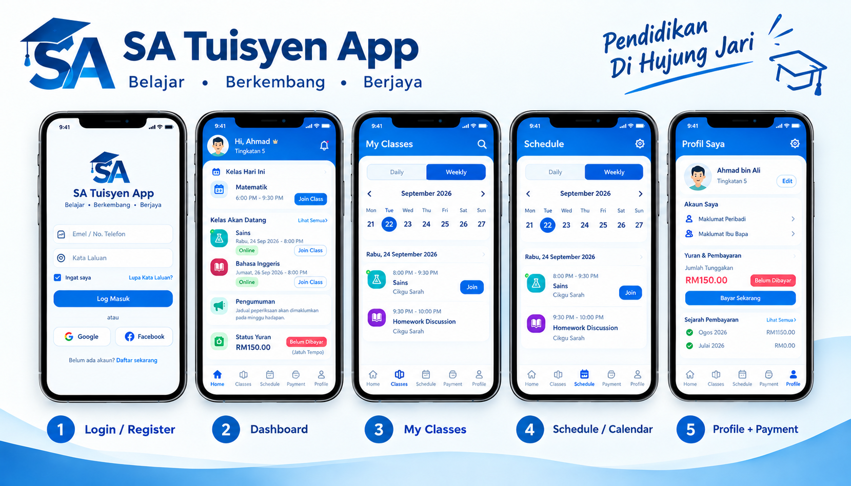 SA Tuisyen App - Tuition Center & Student Portal